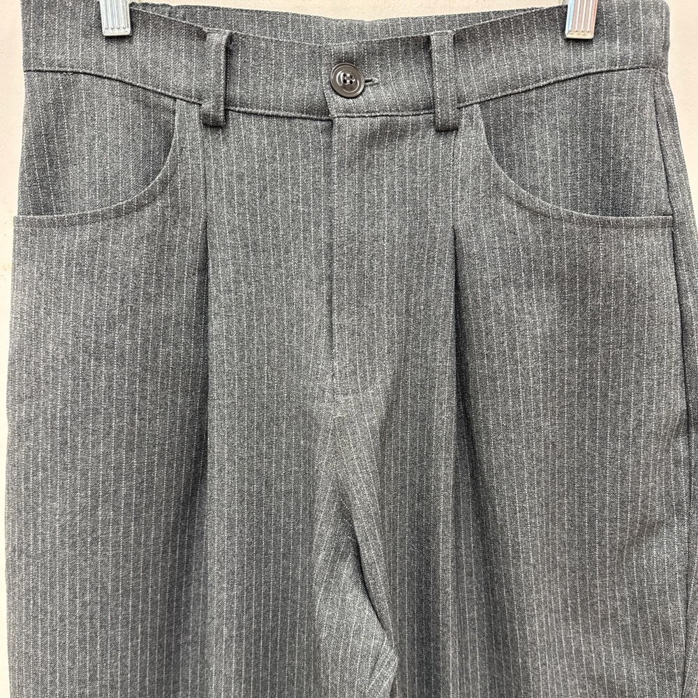 ASOS Design Women's Gray Pinstripe High Rise Wide Leg Trousers Size 6 - Picture 5 of 8